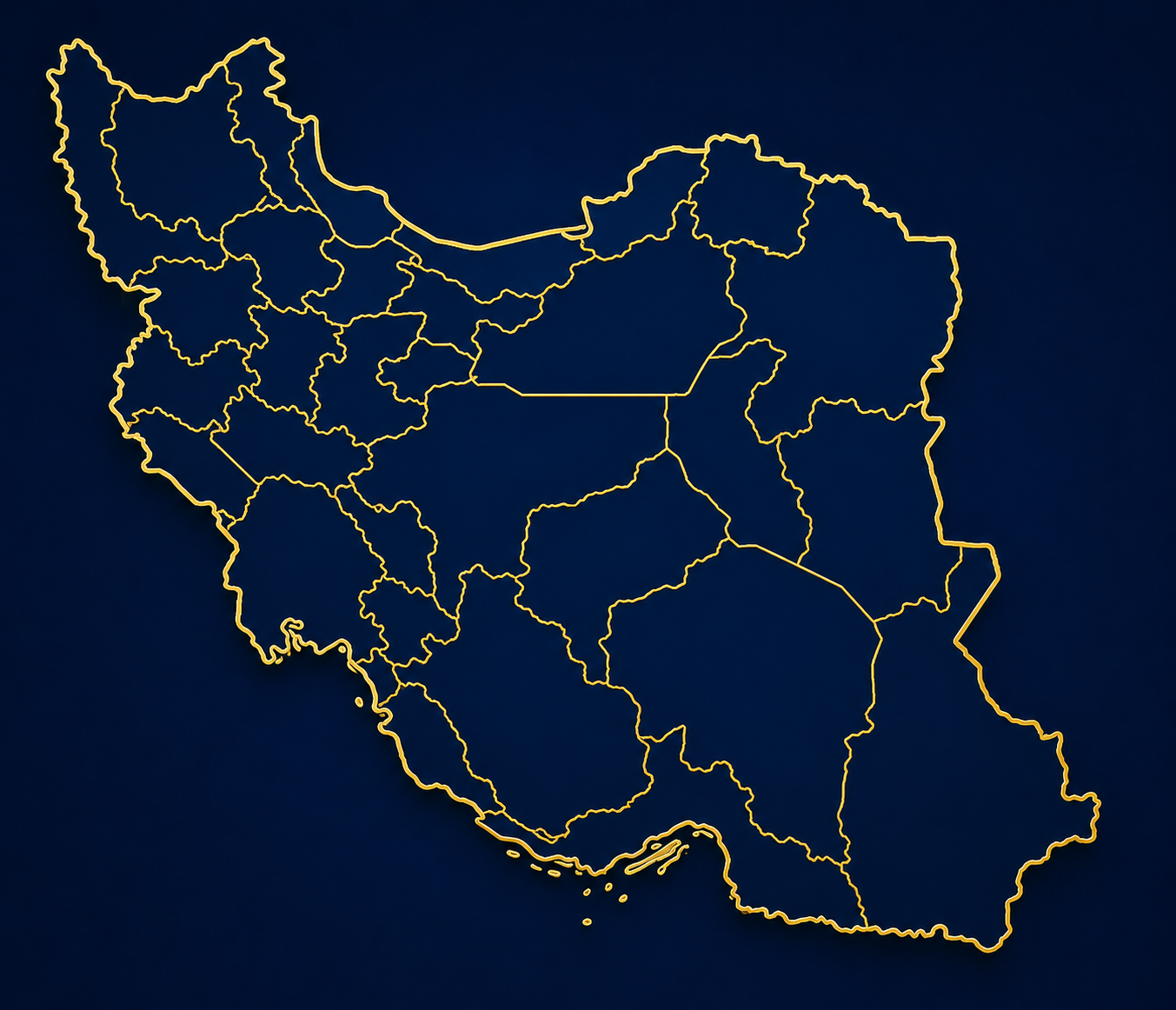 نقشه ایران و محل شعب بیمه امید
